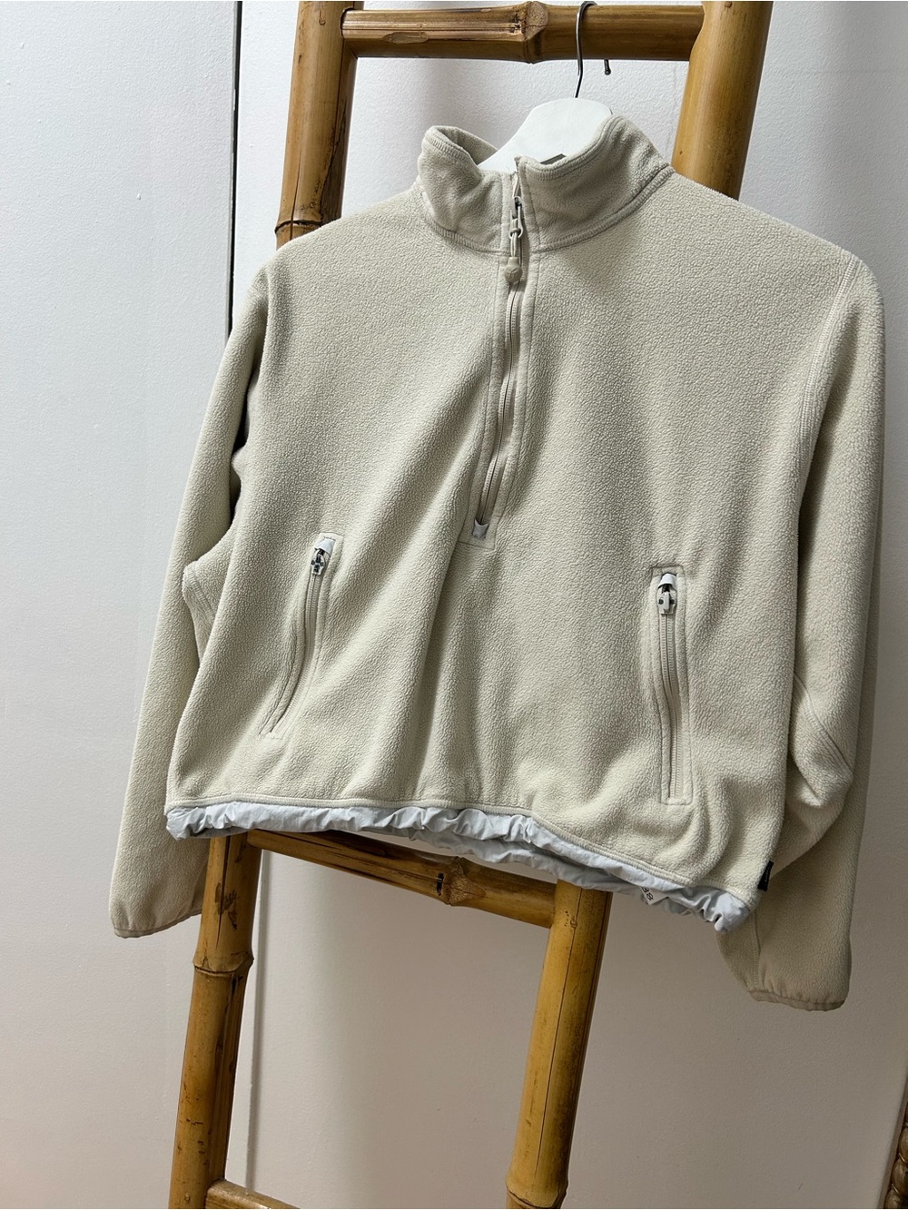 TNA Cream Quarter-Zip Fleece Pullover